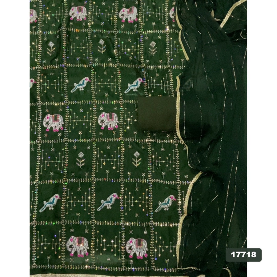 Silk Embroidery Suit Set