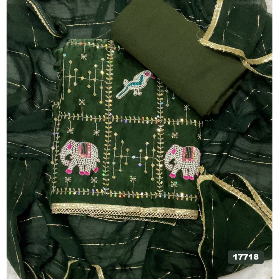 Silk Embroidery Suit Set