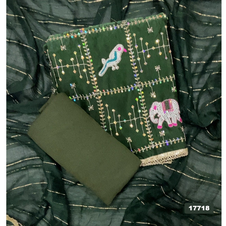 Silk Embroidery Suit Set