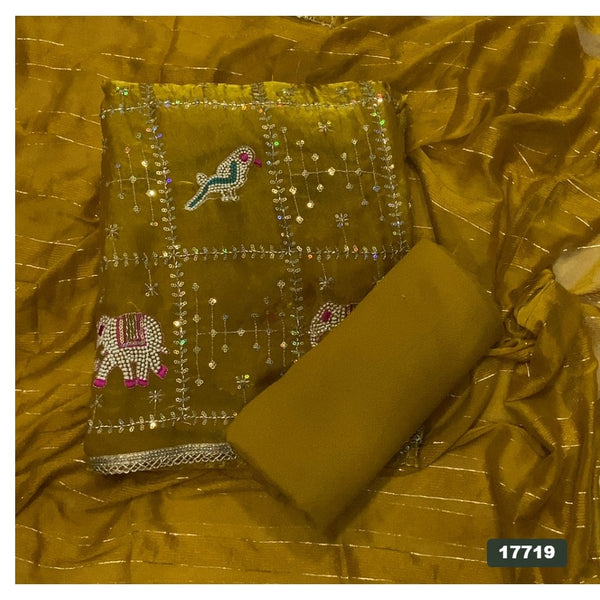 Silk Embroidery Suit Set