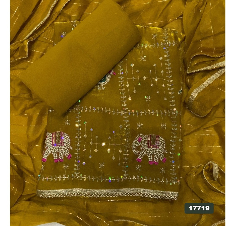 Silk Embroidery Suit Set