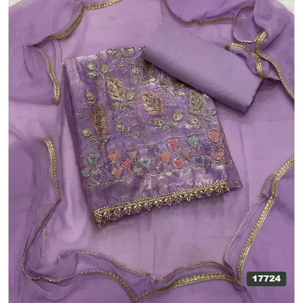 Crush Silk Embroidery Suit Set