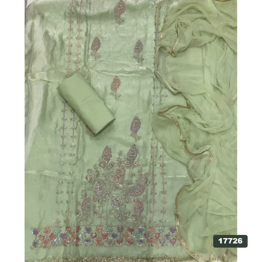 Crush Silk Embroidery Suit Set