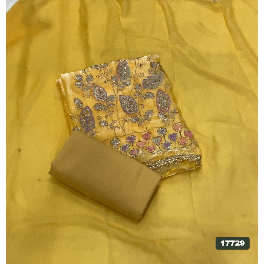 Crush Silk Embroidery Suit Set