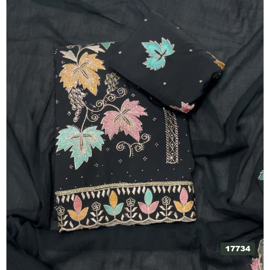 Silk Embroidery Suit Set