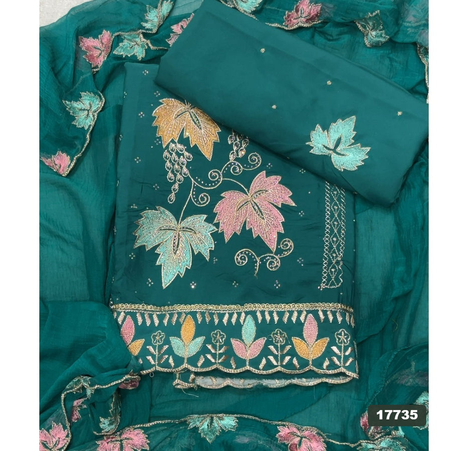 Silk Embroidery Suit Set
