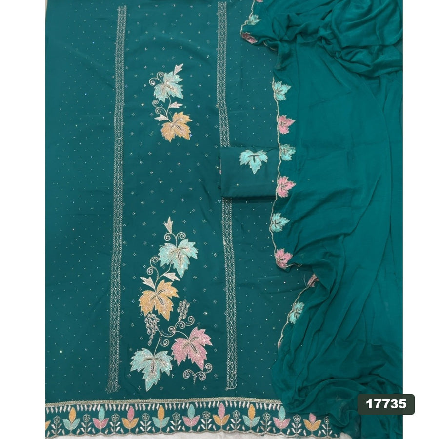 Silk Embroidery Suit Set