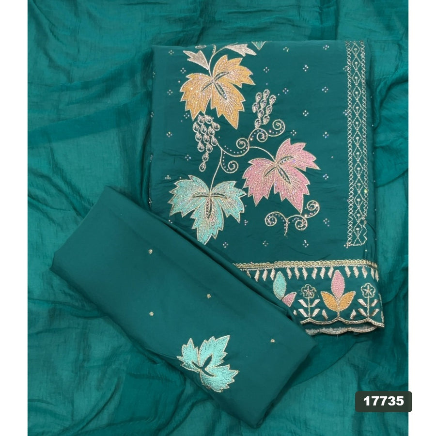Silk Embroidery Suit Set