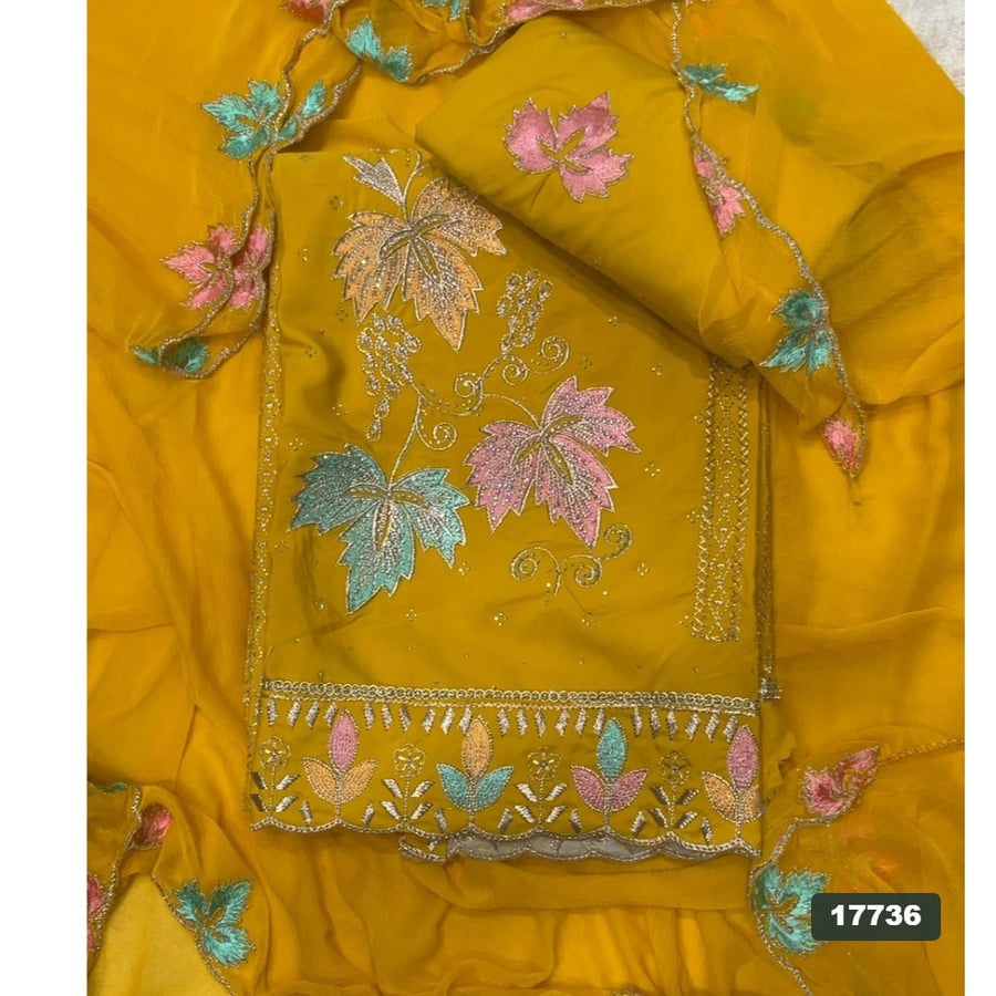 Silk Embroidery Suit Set