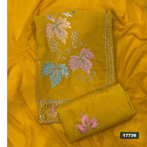 Silk Embroidery Suit Set