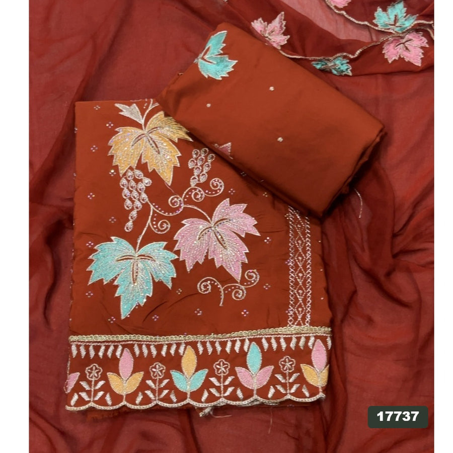 Silk Embroidery Suit Set
