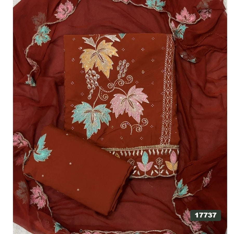 Silk Embroidery Suit Set