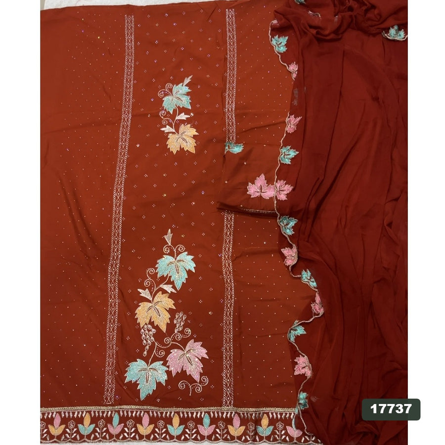 Silk Embroidery Suit Set
