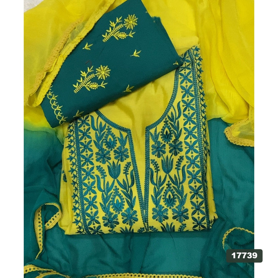 Crush Silk Embroidery Suit Set