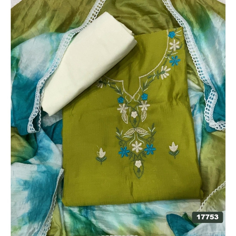 Muslin Silk Embroidery Suit Set