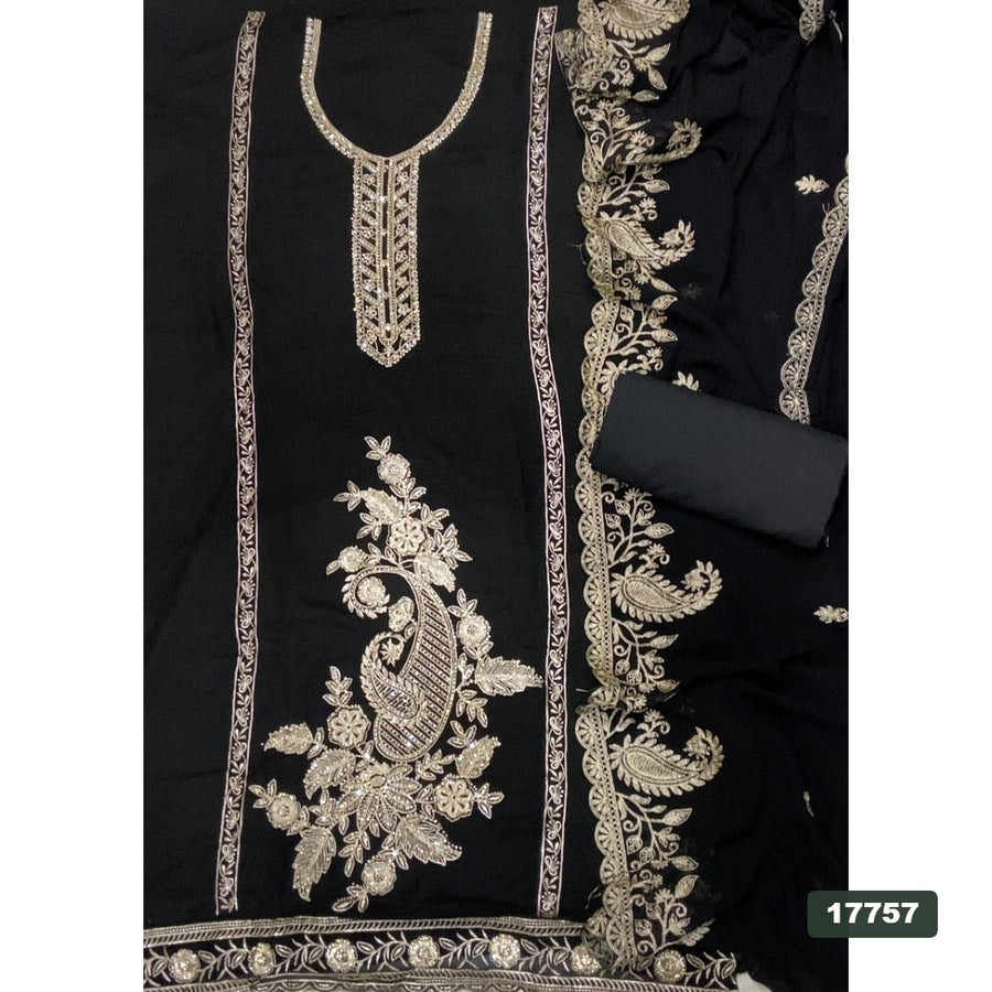 Gorgette Silk Embroidery Suit Set