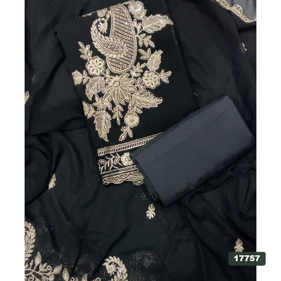 Gorgette Silk Embroidery Suit Set