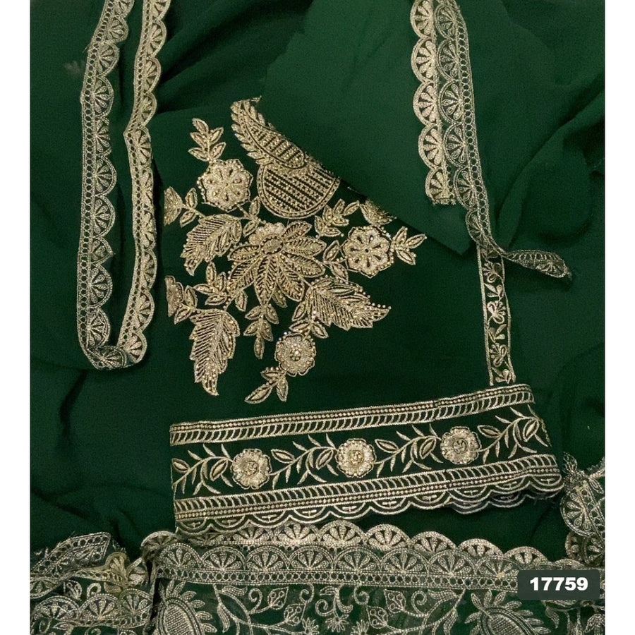 Gorgette Silk Embroidery Suit Set