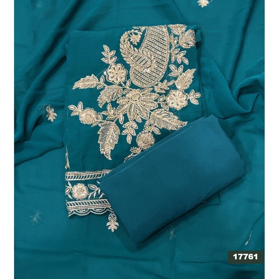 Gorgette Silk Embroidery Suit Set