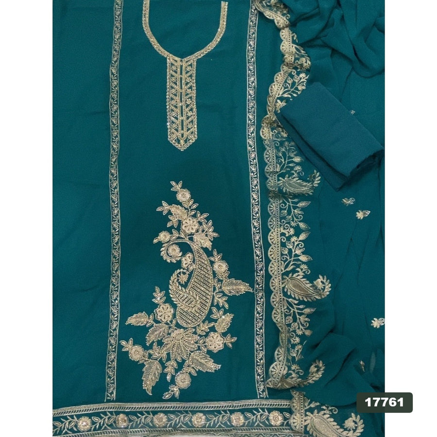 Gorgette Silk Embroidery Suit Set