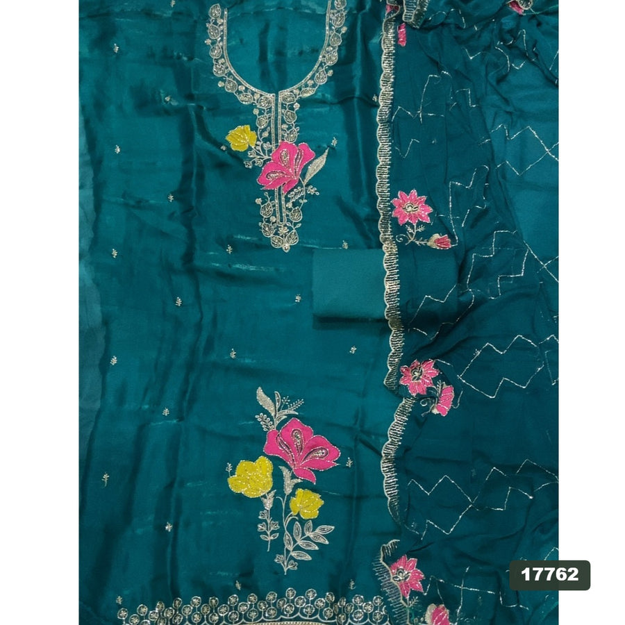 Silk Embroidery Suit Set
