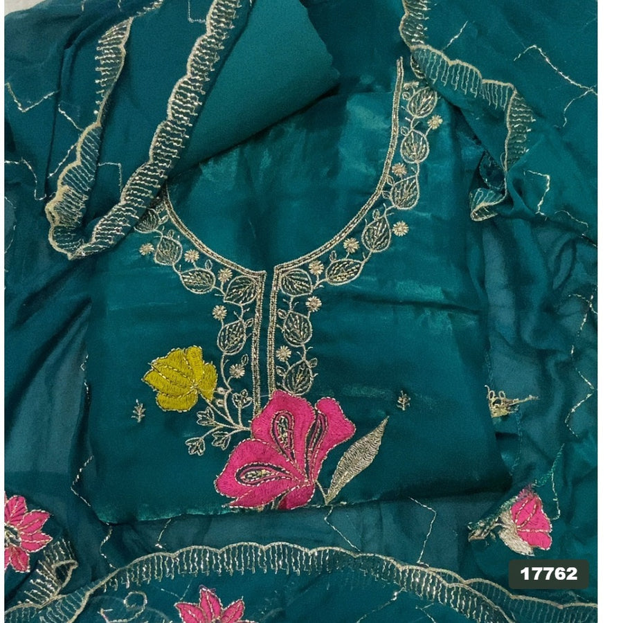 Silk Embroidery Suit Set