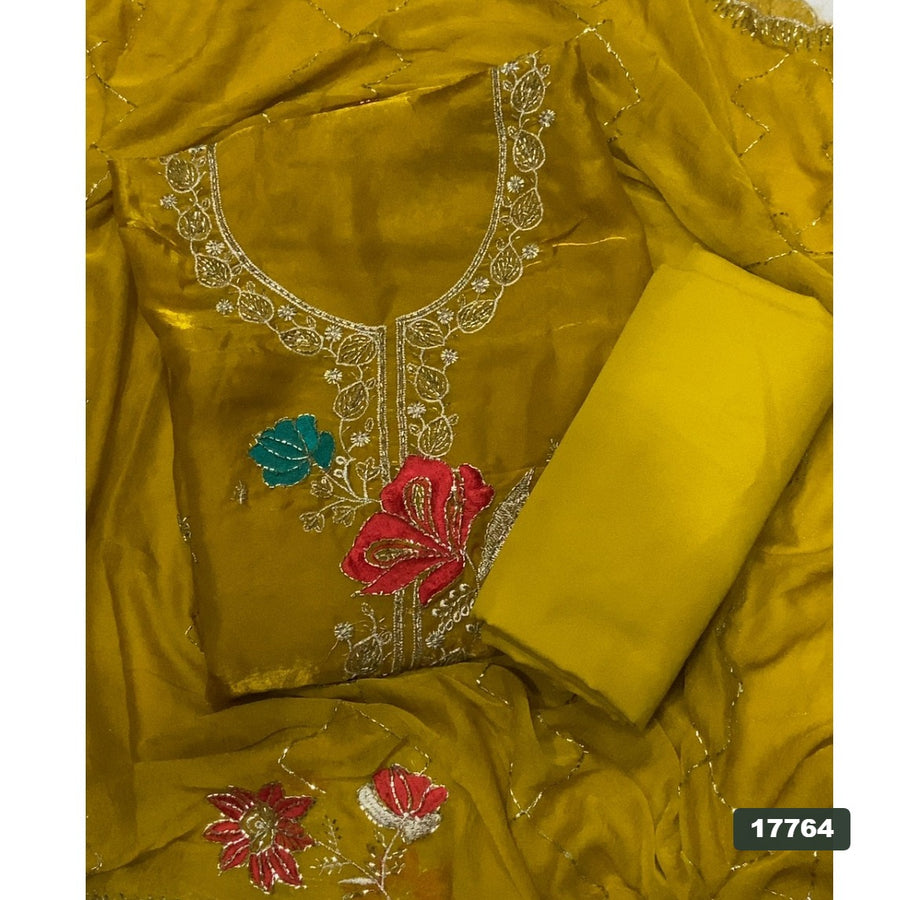 Silk Embroidery Suit Set