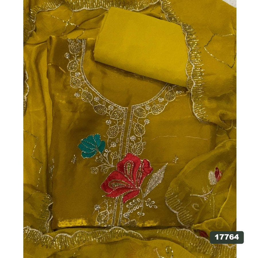 Silk Embroidery Suit Set