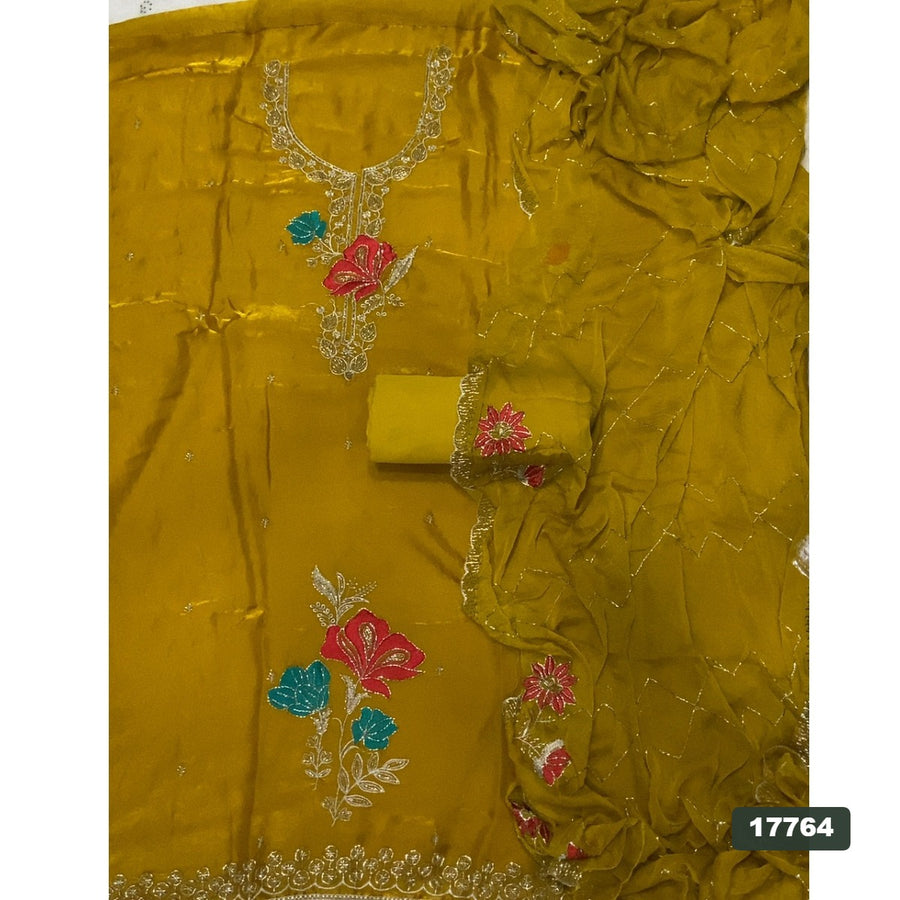 Silk Embroidery Suit Set