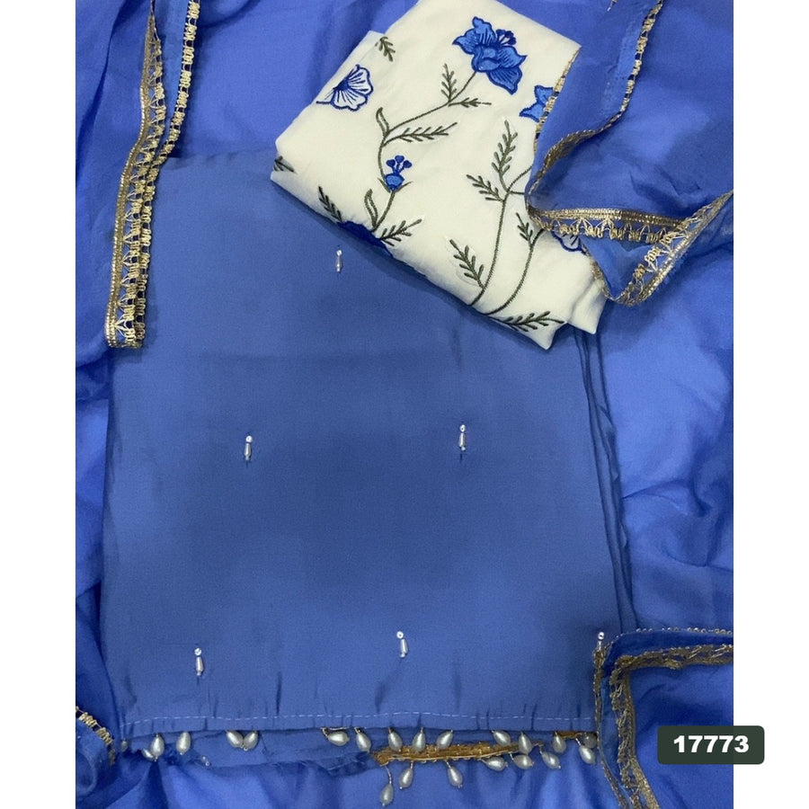 Cotton Silk Embroidery Suit Set