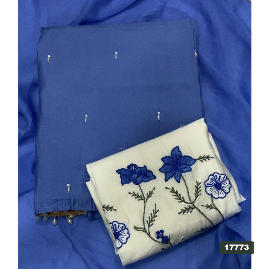 Cotton Silk Embroidery Suit Set