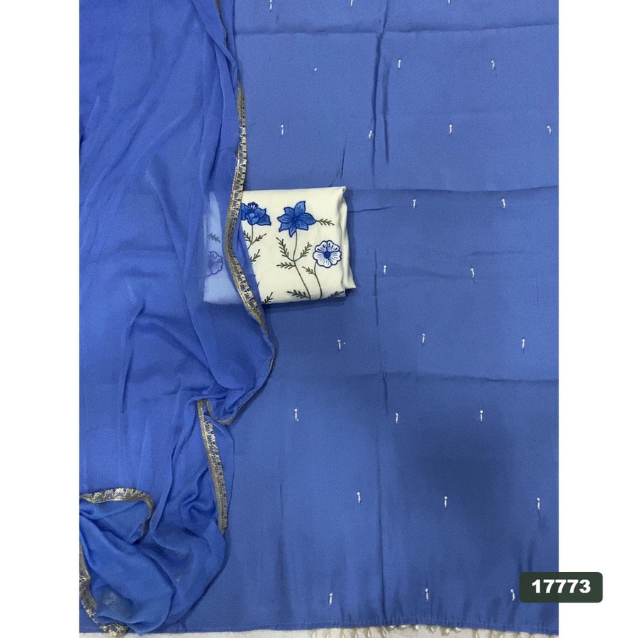 Cotton Silk Embroidery Suit Set
