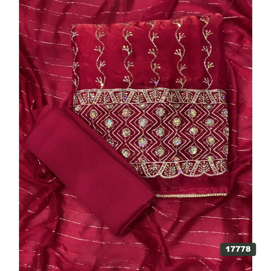 Silk Embroidery Suit Set