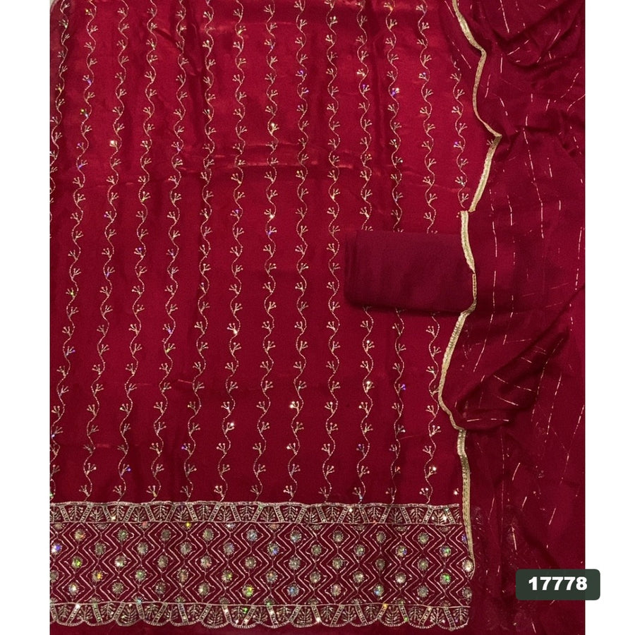 Silk Embroidery Suit Set