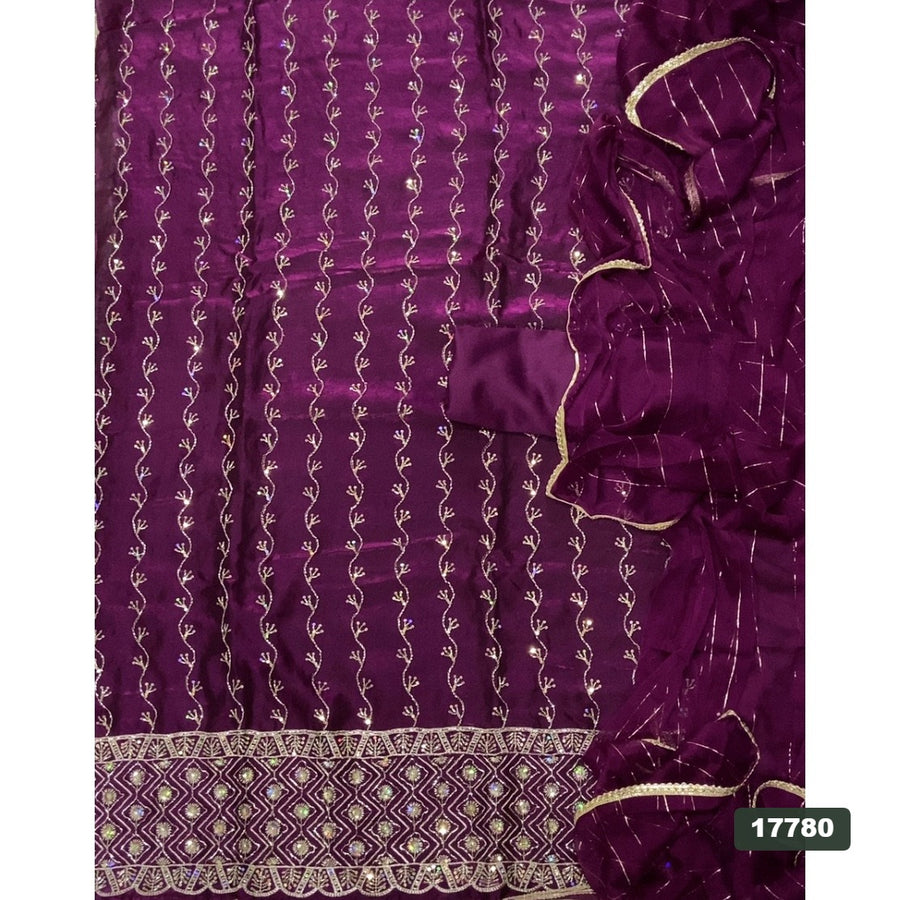 Silk Embroidery Suit Set