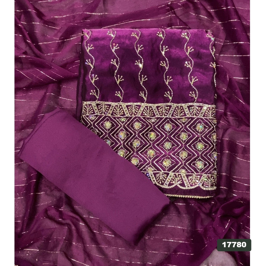 Silk Embroidery Suit Set