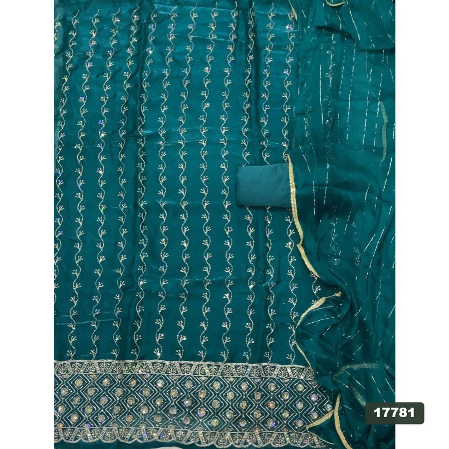 Silk Embroidery Suit Set