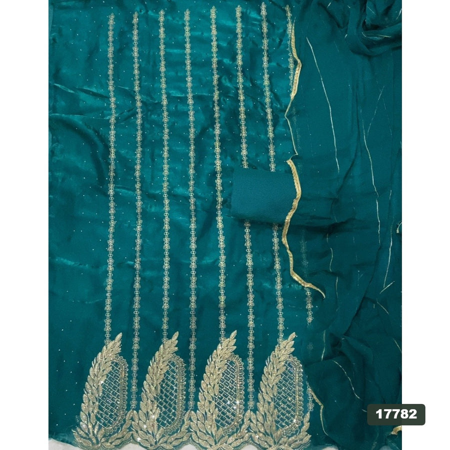Silk Embroidery Suit Set