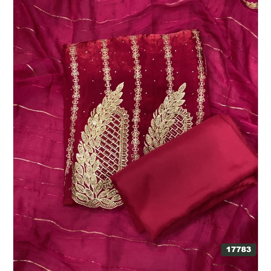 Silk Embroidery Suit Set