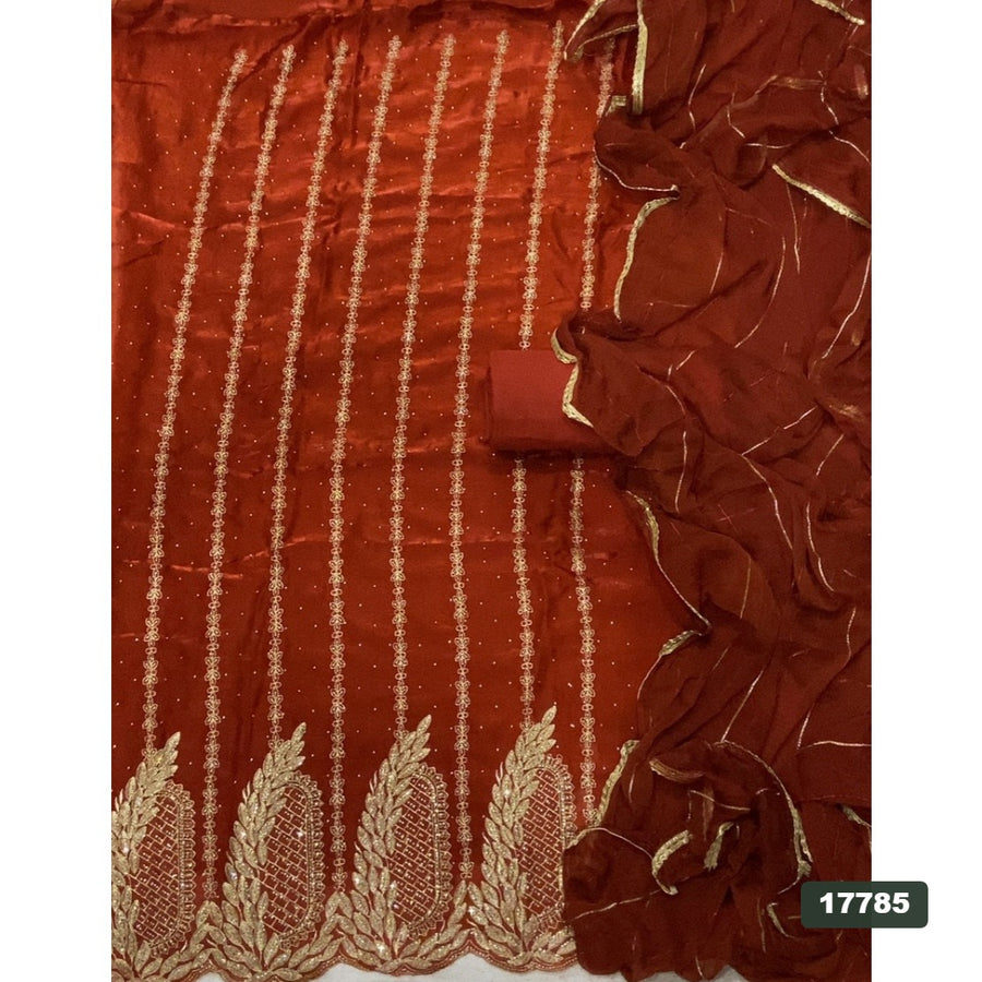 Silk Embroidery Suit Set