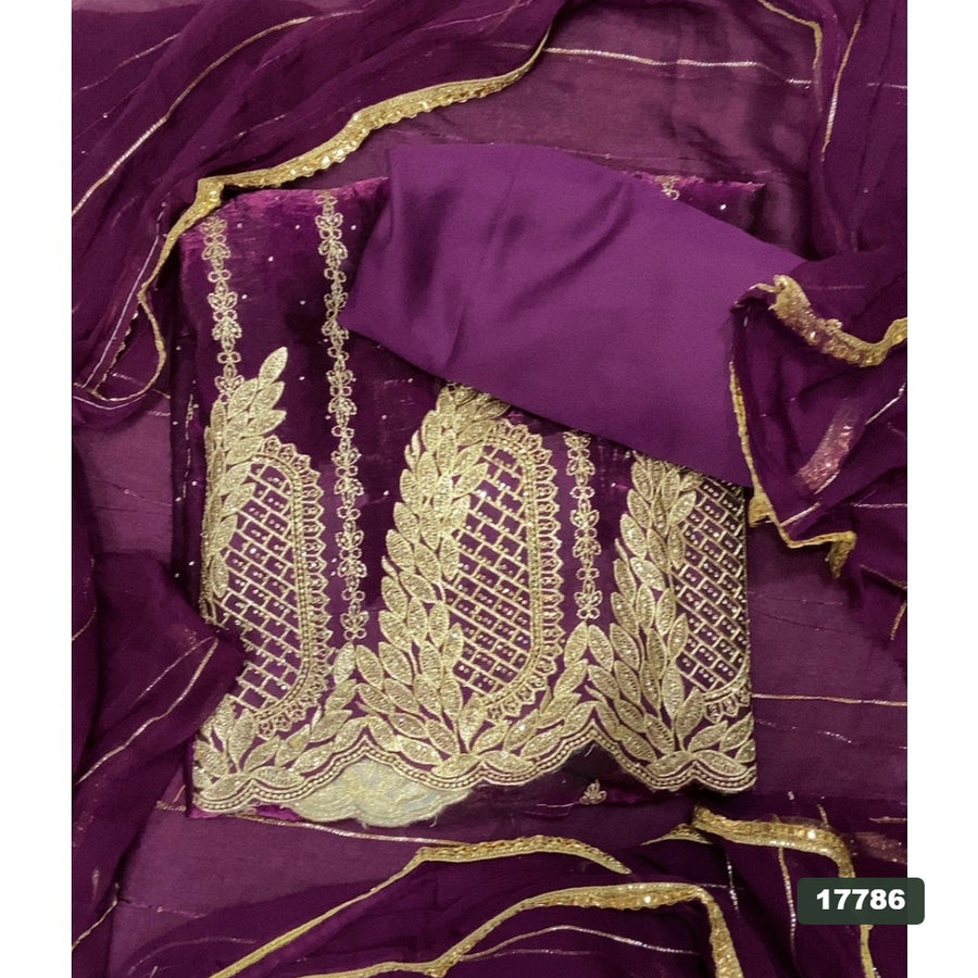 Silk Embroidery Suit Set