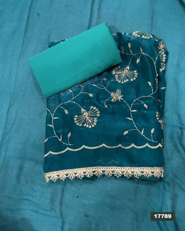 Silk Embroidery Suit Set