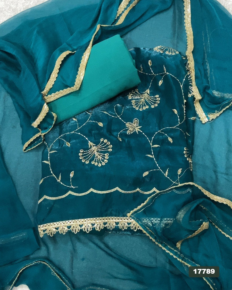 Silk Embroidery Suit Set