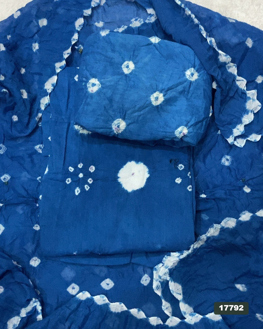 Pure Bandhej Cambric Cotton Suit Set