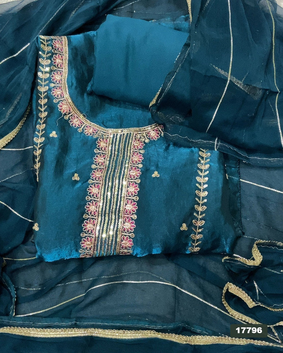 Silk Embroidery Suit Set