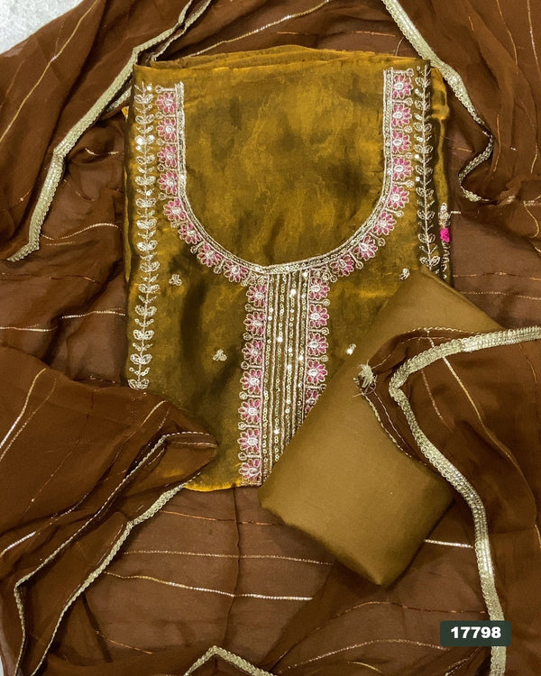 Silk Embroidery Suit Set