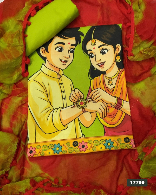 Cotton Silk Embroidery Suit Set
