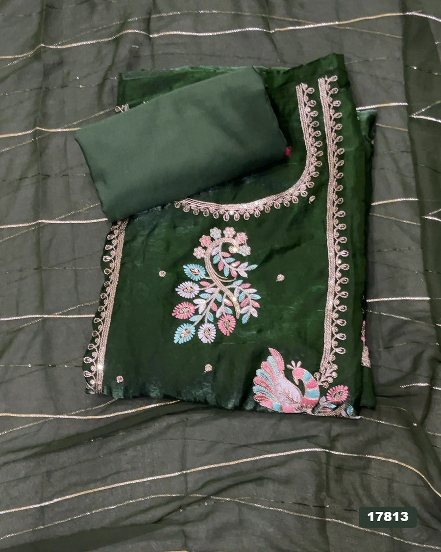 Silk Embroidery Suit Set