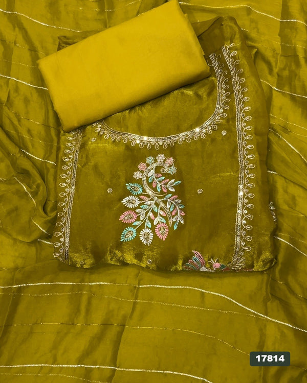 Silk Embroidery Suit Set