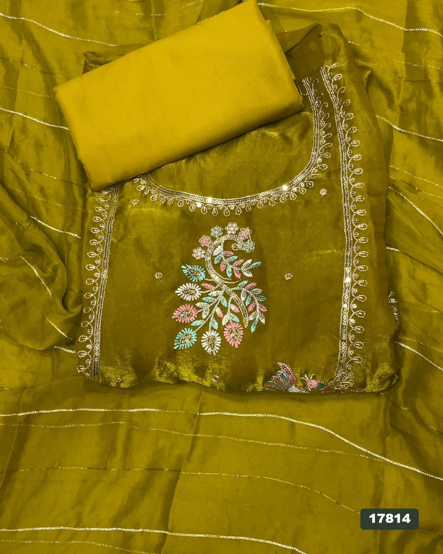 Silk Embroidery Suit Set